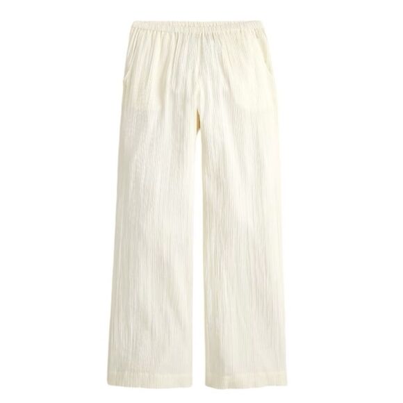 J Crew Relaxed beach pant in airy gauze Women’s Large White‎ - Picture 1 of 9